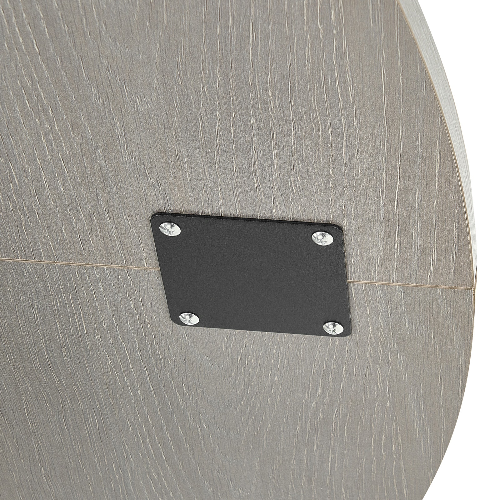 47 In Round Dining Table Wood Kitchen Table For 4-6 Person Grey (Only Table)_voghion.com